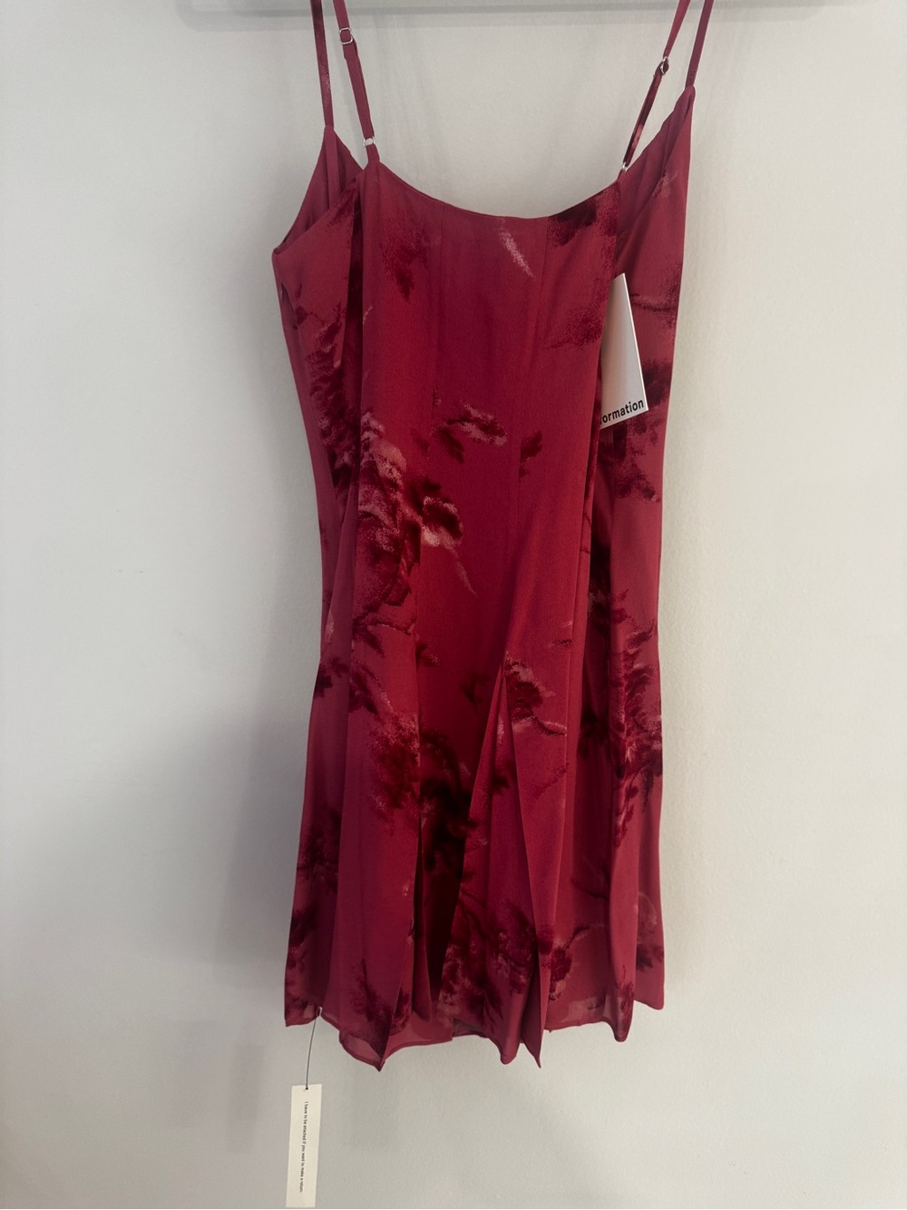 Reformation Annelise NWT Fuchsia Floral Mini Dress - Picture 5 of 7